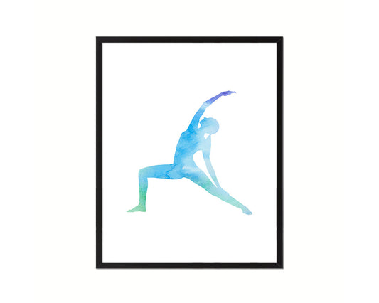 Parighasana Yoga Wood Framed Print Wall Decor Art Gifts