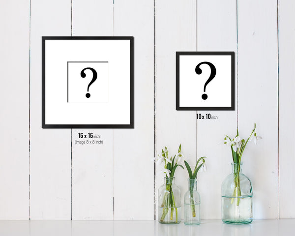 Question Punctuation Symbol Framed Print Home Decor Wall Art English Teacher Gifts