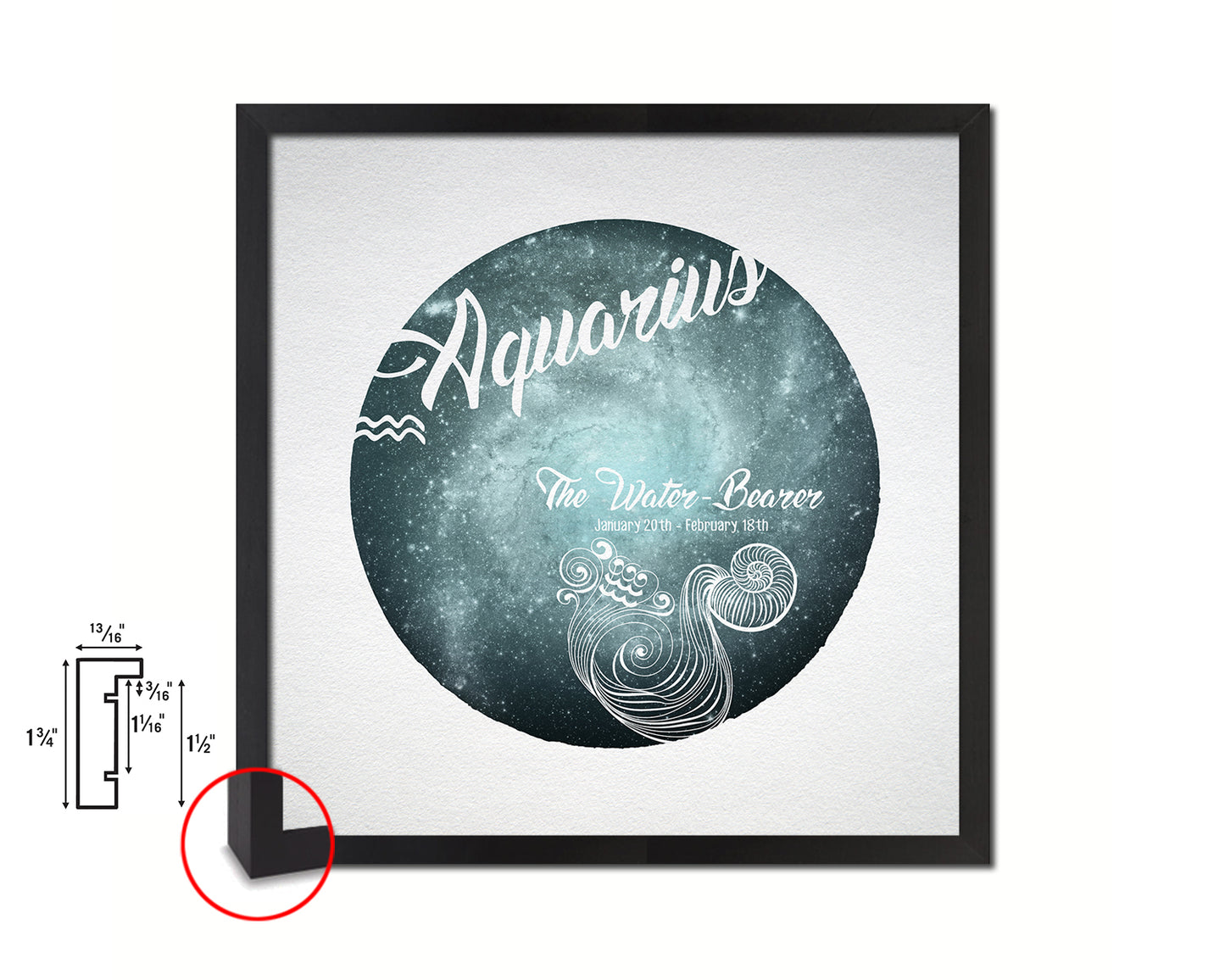 Aquarius Astrology Prediction Yearly Horoscope Wood Framed Print Wall Art Decor Gifts