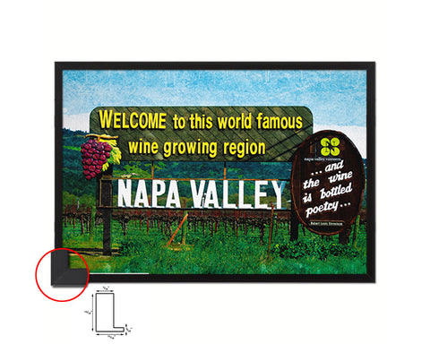 Entrance Sign Napa Valley Landscape Painting Print Art Frame Home Wall Decor Gifts