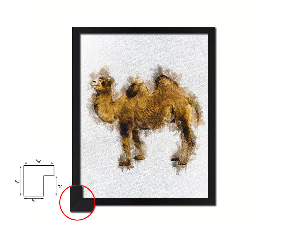 Camel Animal Painting Print Framed Art Home Wall Decor Gifts