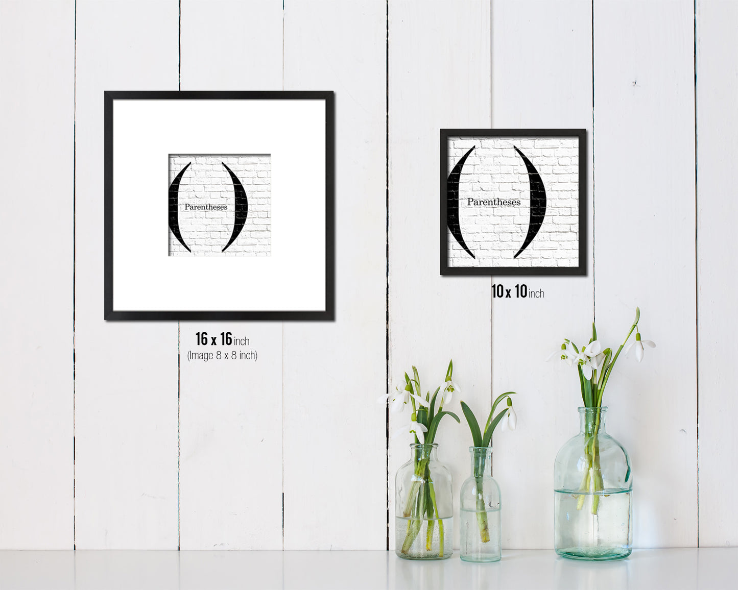 Parentheses Punctuation Symbol Framed Print Home Decor Wall Art English Teacher Gifts