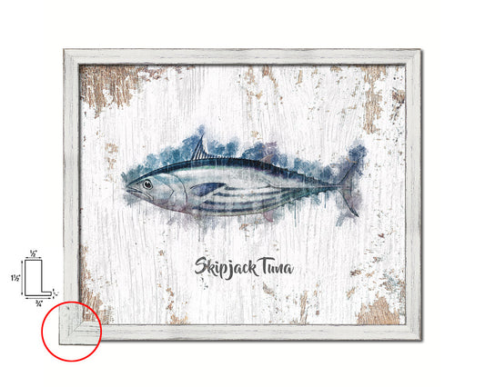 Skipjack Tuna Fish Framed Prints Modern Restaurant Sushi Bar Watercolor Wall Art Decor
