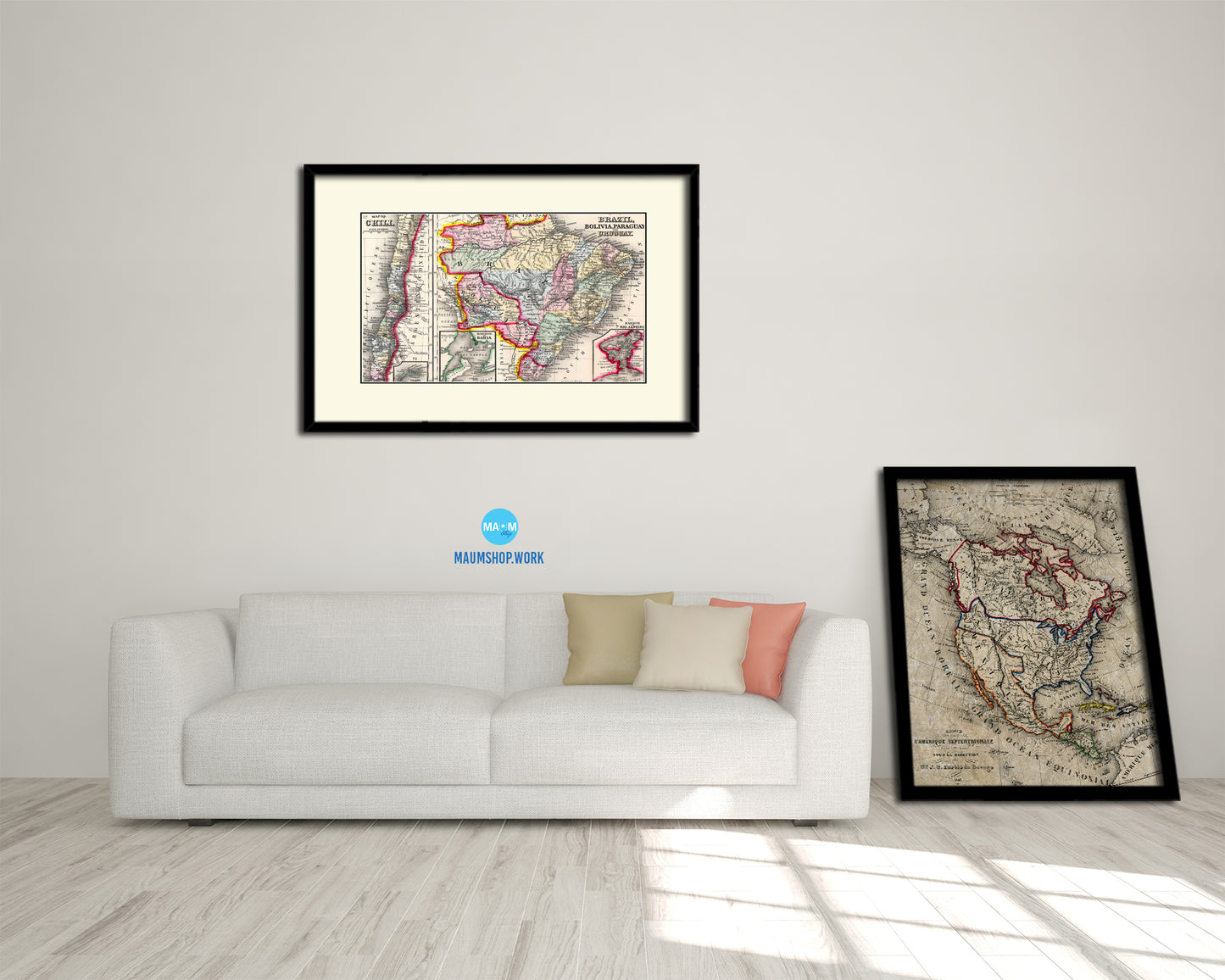 Persia Iraq Iran Afghanistan Old Map Framed Print Art Wall Decor Gifts