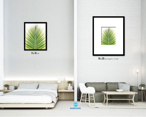 The Coconut Palm Leaves Tropical Leaf Botanical Framed Print Home Decor Wall Art Gifts