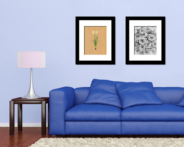 Narcissus Cheerfulness Colorful Plants Art Wood Framed Print Wall Decor Gifts
