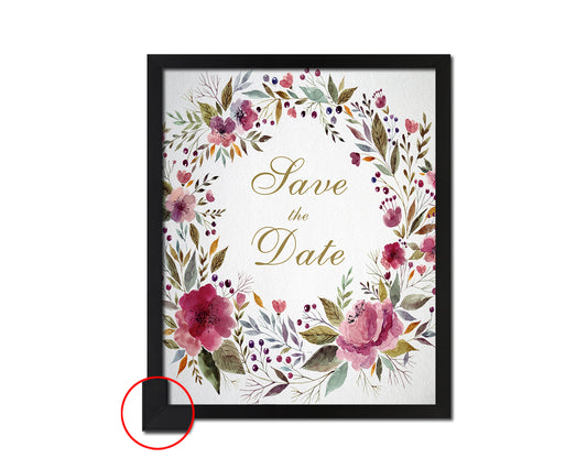 Love the Date Quote Framed Print Wall Decor Art Gifts