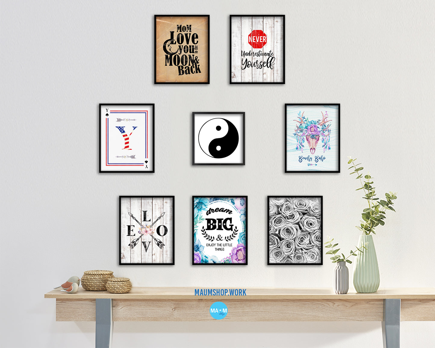 Hashtag Punctuation Symbol Framed Print Home Decor Wall Art English Teacher Gifts