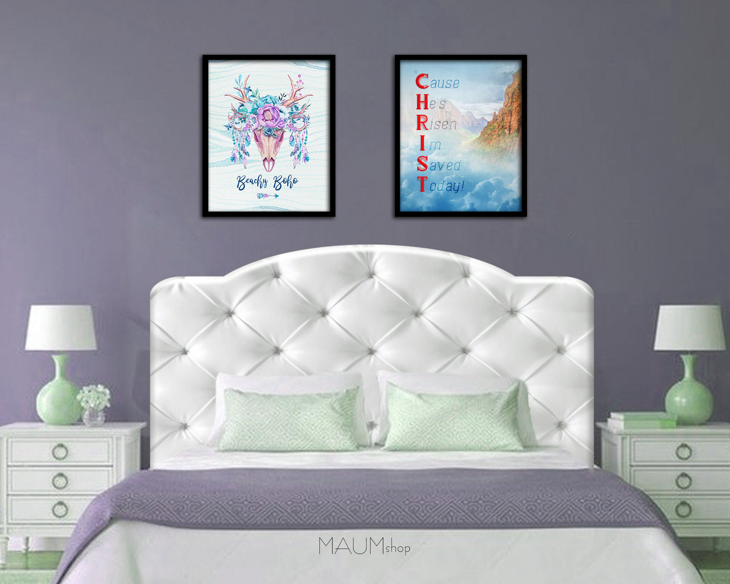 Cause He's Risen I'm Saved Today Bible Verse Scripture Framed Print Wall Decor Art Gifts