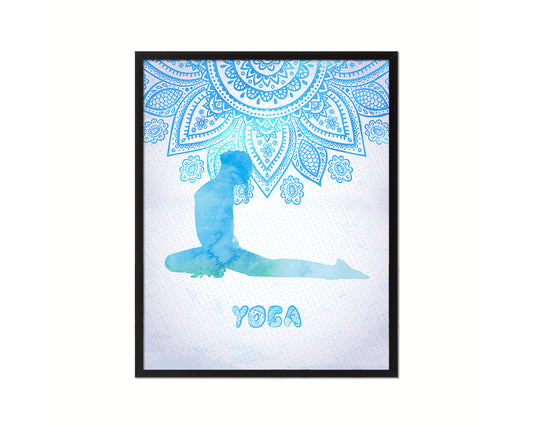 Up Dog Yoga Wood Framed Print Wall Decor Art Gifts