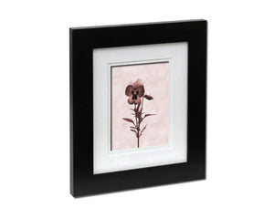 Pansy Sepia Plants Art Wood Framed Print Wall Decor Gifts