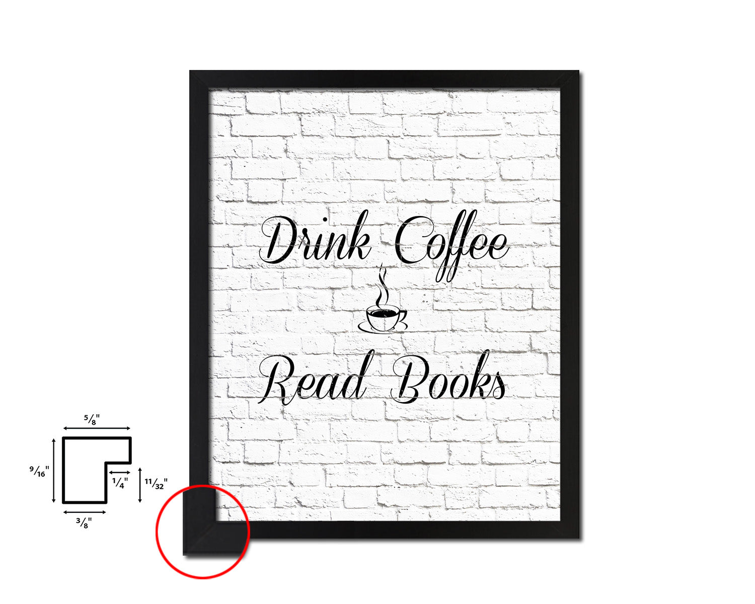 Drink coffee read books Quote Framed Artwork Print Wall Decor Art Gifts