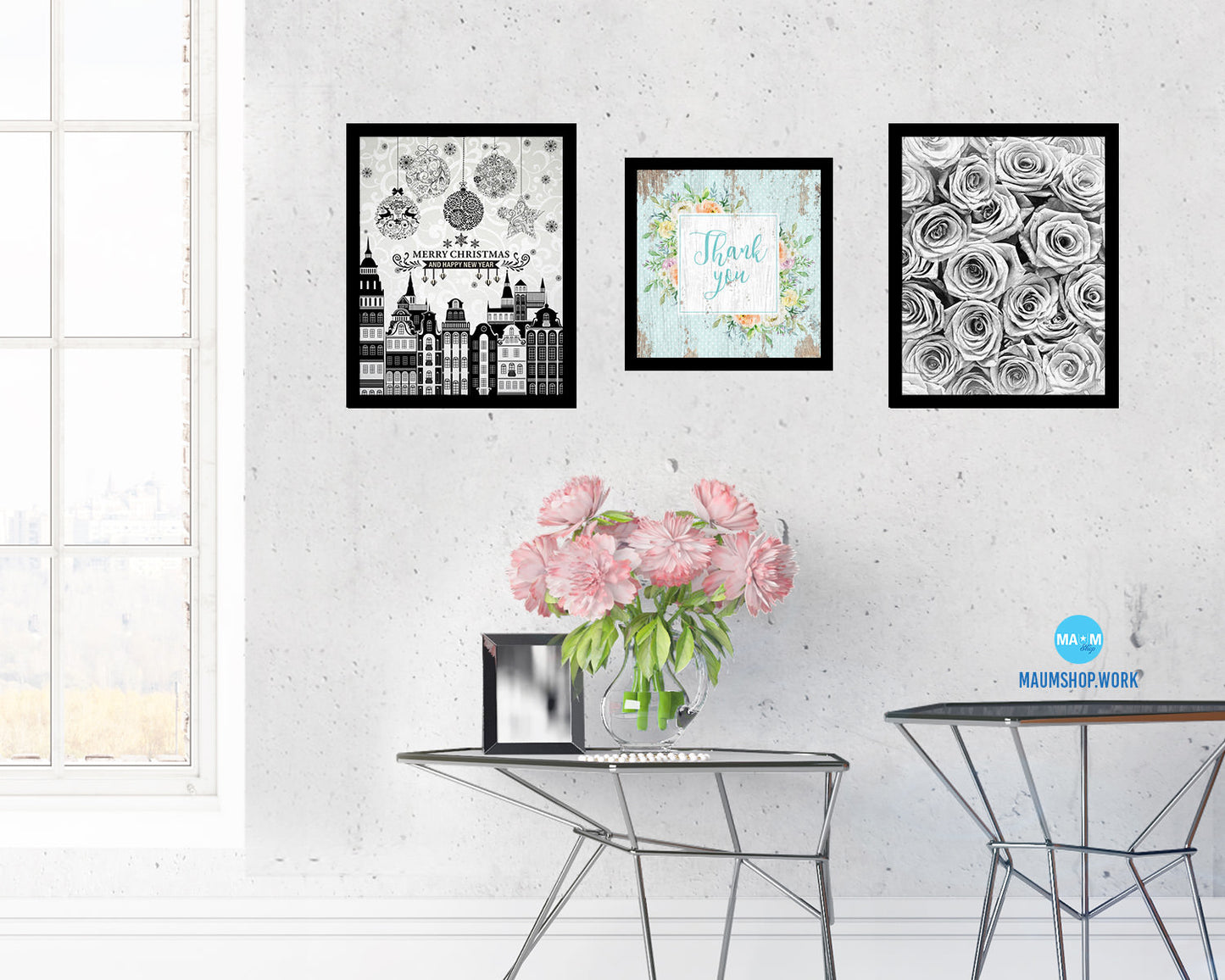 Thank you Quote Framed Print Home Decor Wall Art Gifts