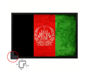 Afghanistan Country Vintage Flag Wood Framed Print Wall Art Decor Gifts