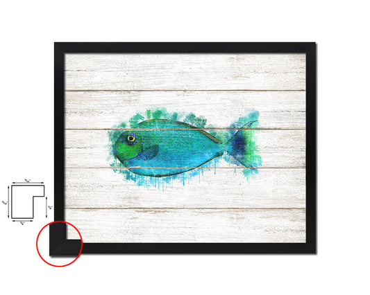 Tropical Fish Framed Print Modern Restaurant Sushi Bar Modern Watercolor Wall Art Decor