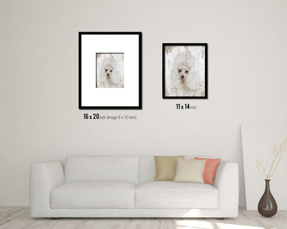 Poodles Dog Puppy Portrait Framed Print Pet Watercolor Wall Decor Art Gifts