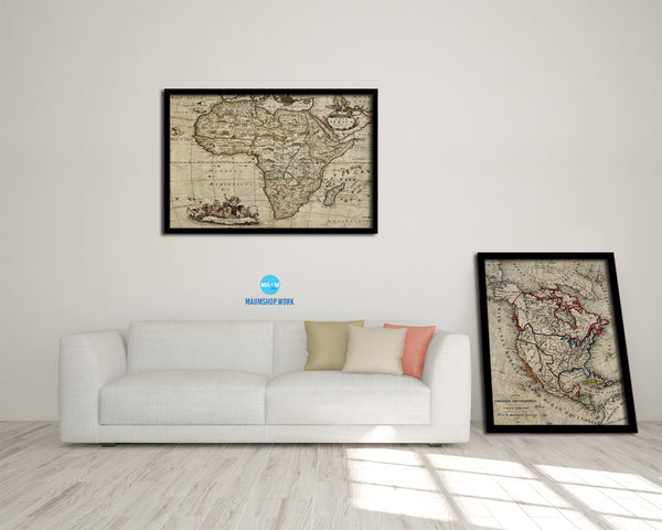 Africa Willem Blaeu Amsterdam 1635 Historical Map Framed Print Art Wall Decor Gifts