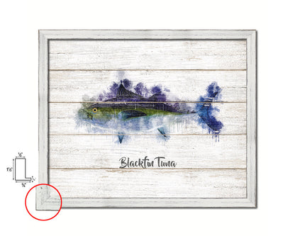 Blackfin Tuna Fish Framed Prints Modern Restaurant Sushi Bar Watercolor Wall Art Decor
