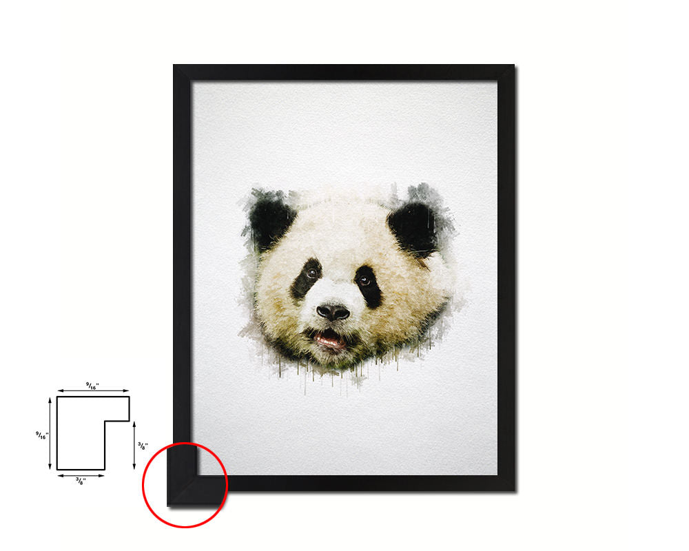 Panda Animal Painting Print Framed Art Home Wall Decor Gifts