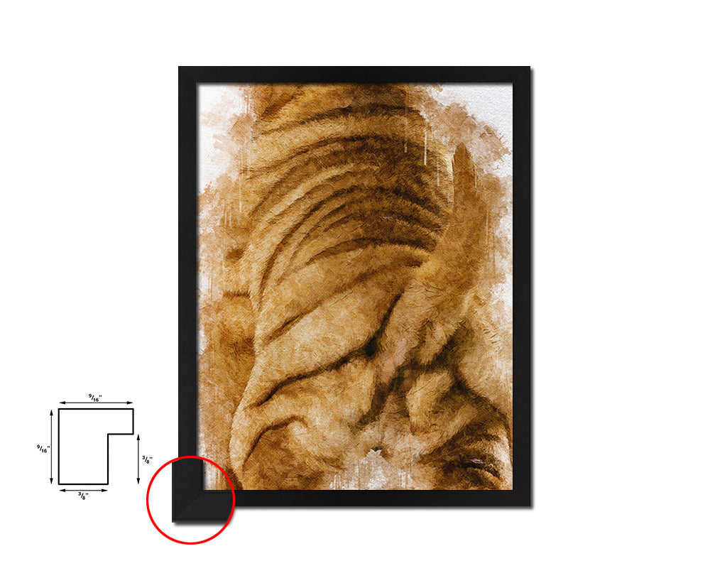 Shar Pei Butt Animal Painting Print Framed Art Home Wall Decor Gifts