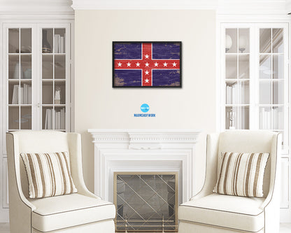 Army of Tennessee Shabby Chic Military Flag Framed Print Decor Wall Art Gifts