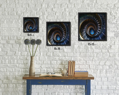 Vatican Museum Vintage Spiral Staircase Wood Framed Print Interior Wall Decor Art Gifts
