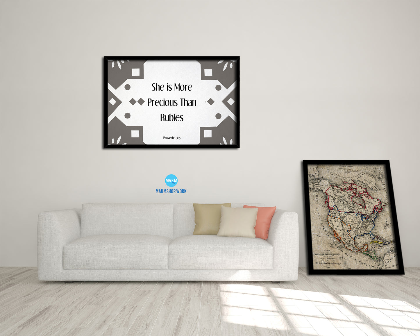 She believed she could so she did Quote Framed Print Wall Decor Art Gifts