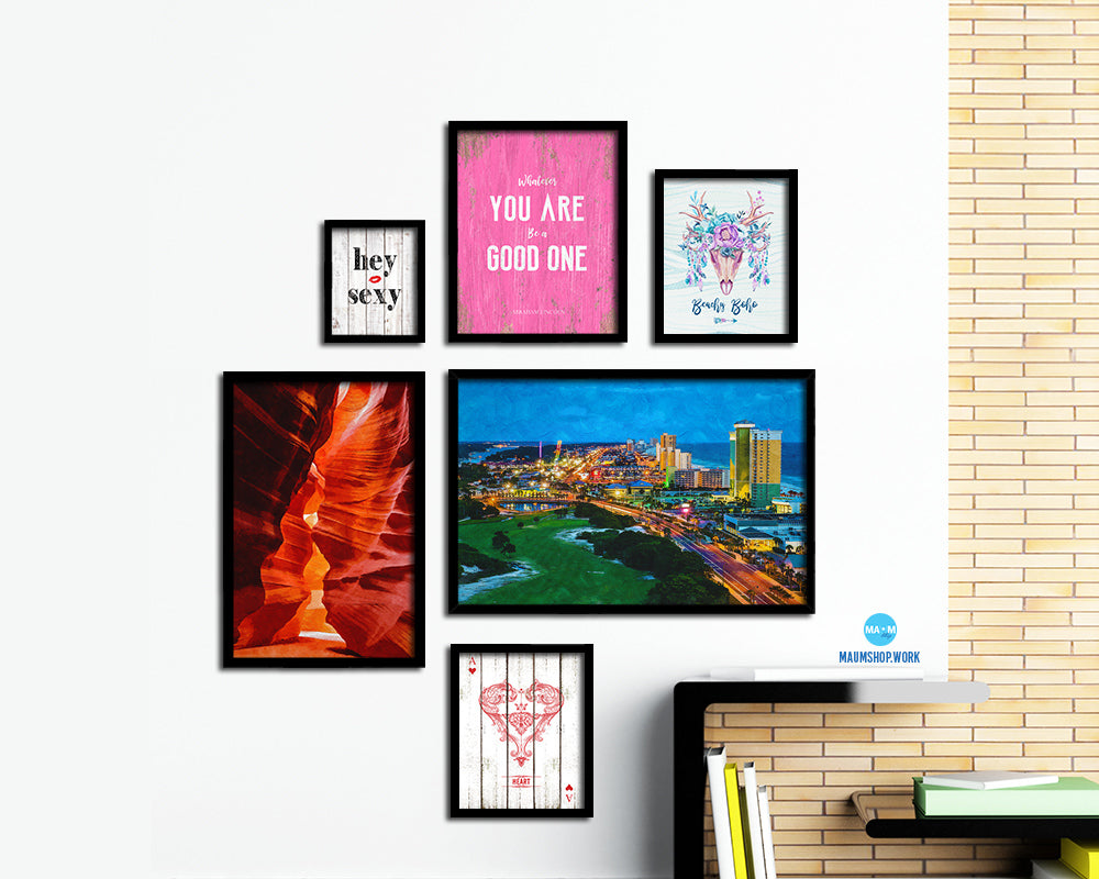 Panama City Beach Florida view of Front Beach Road at night during blue hour Landscape Art