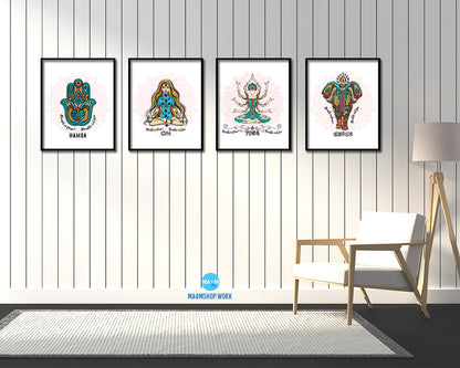 Big Toe Pose Padangusthasana Yoga Wood Framed Print Wall Decor Art Gifts