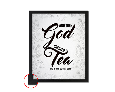 And then God created and it was so very good Bible Verse Scripture Frame Print