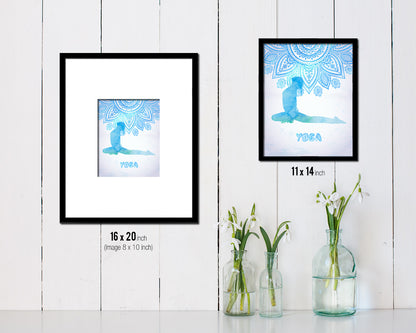Up Dog Yoga Wood Framed Print Wall Decor Art Gifts