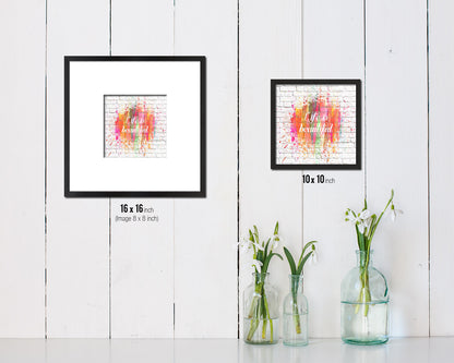Life is beautiful Quote Framed Print Home Decor Wall Art Gifts