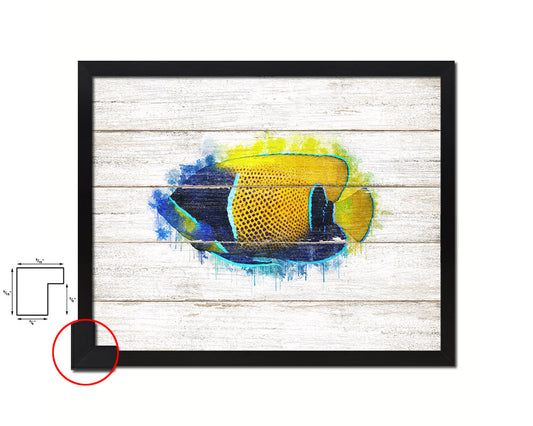 Tropical Fish Framed Print Modern Restaurant Sushi Bar Modern Watercolor Wall Art Decor