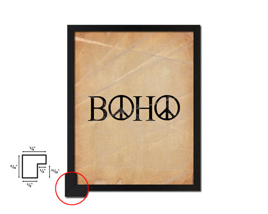 BOHO Quote Paper Artwork Framed Print Wall Decor Art