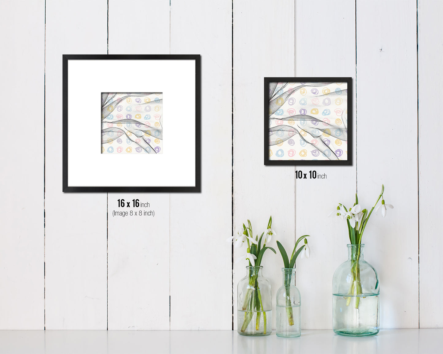 Shape Abstract Artwork Wood Frame Gifts Modern Wall Decor Art Prints