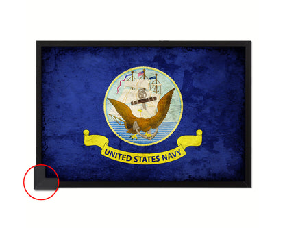 US Navy Vintage Military Flag Framed Print Sign Decor Wall Art Gifts