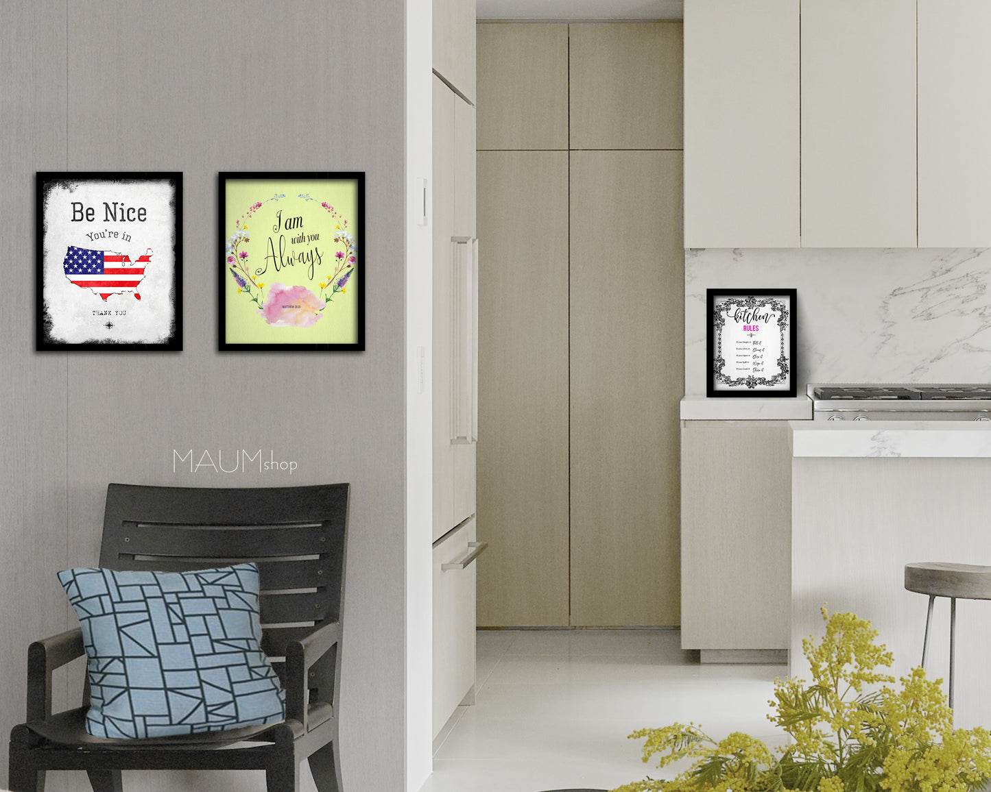 I Am With You Always, Matthew 28:20 Bible Verse Scripture Framed Print Wall Decor Art Gifts