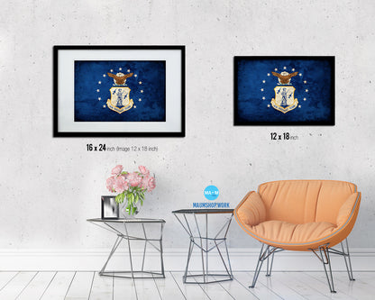 US Air National Guard Vintage Military Flag Framed Print Sign Decor Wall Art Gifts