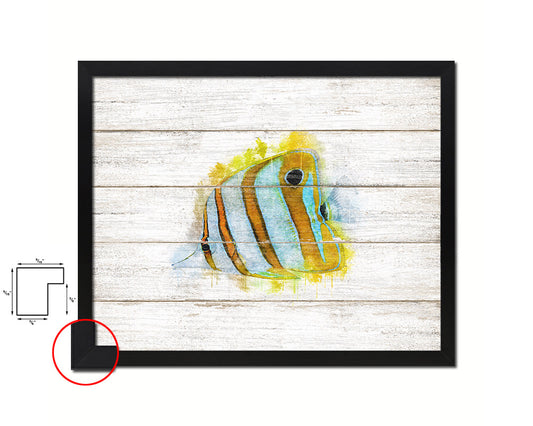 Tropical Fish Framed Print Modern Restaurant Sushi Bar Modern Watercolor Wall Art Decor