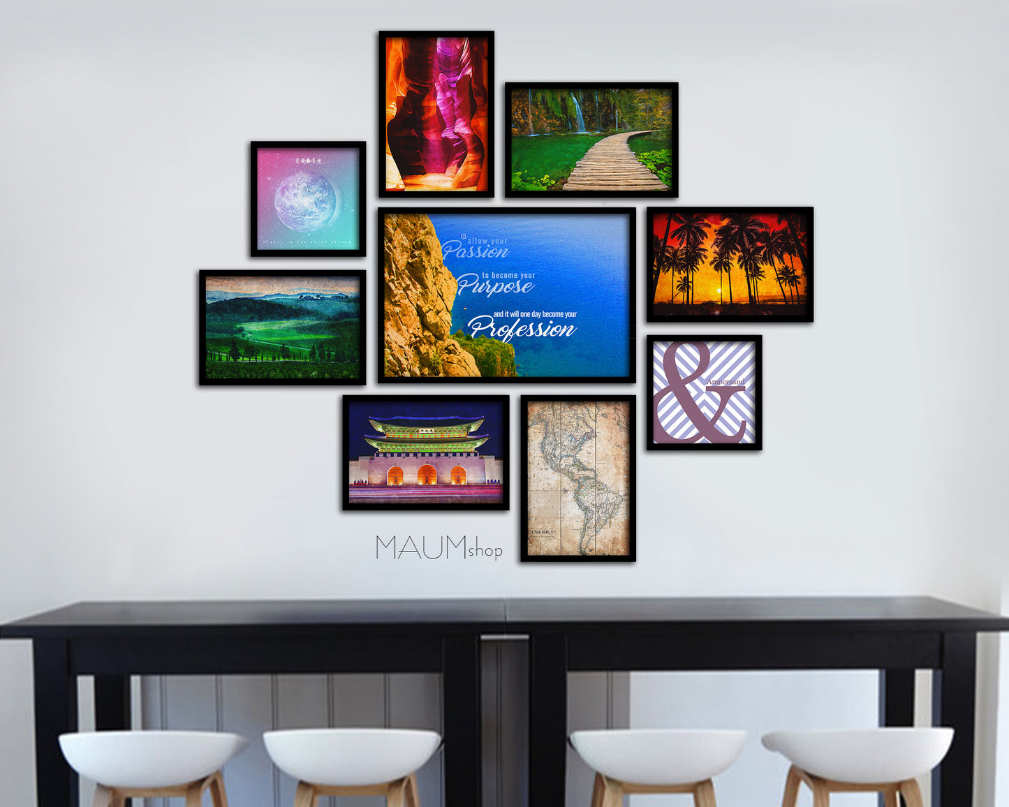 Allow your passion to become your purpose Quote Framed Print Wall Decor Art Gifts