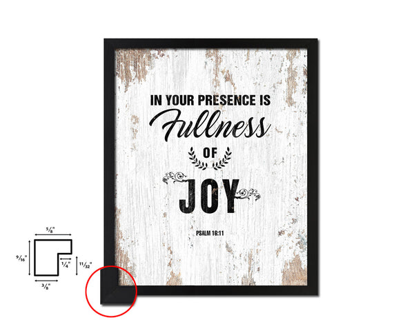 In your presence is fullness of joy Quote Framed Print Home Decor Wall Art Gifts