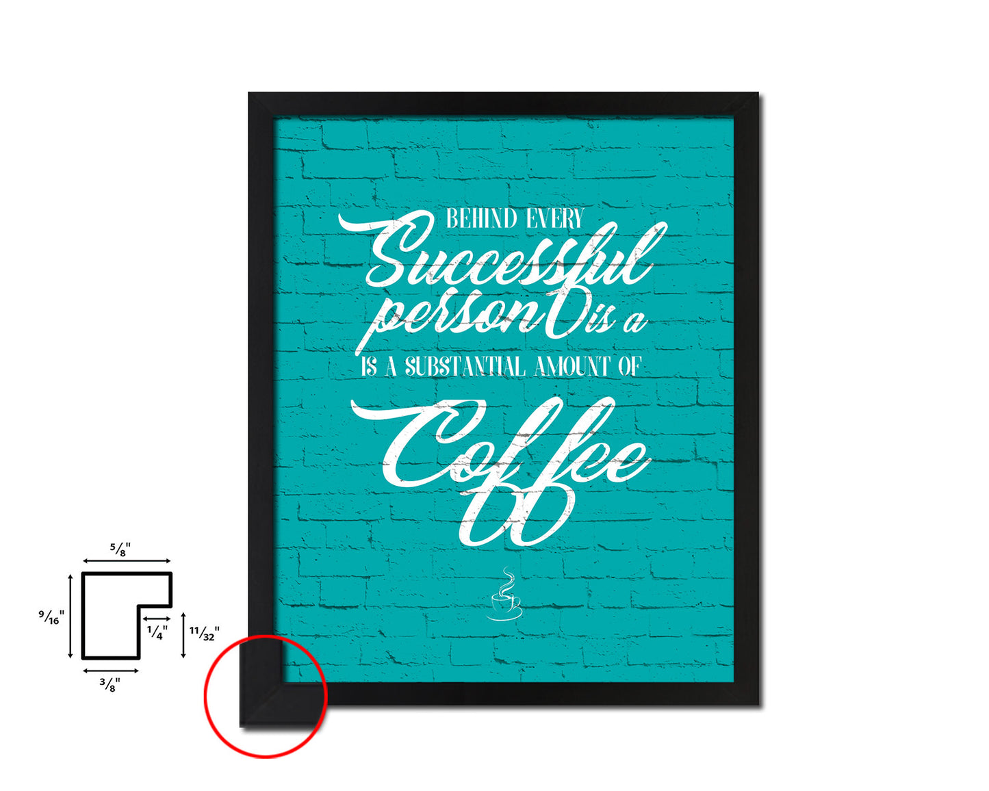 Behind every successful person Quotes Framed Print Home Decor Wall Art Gifts