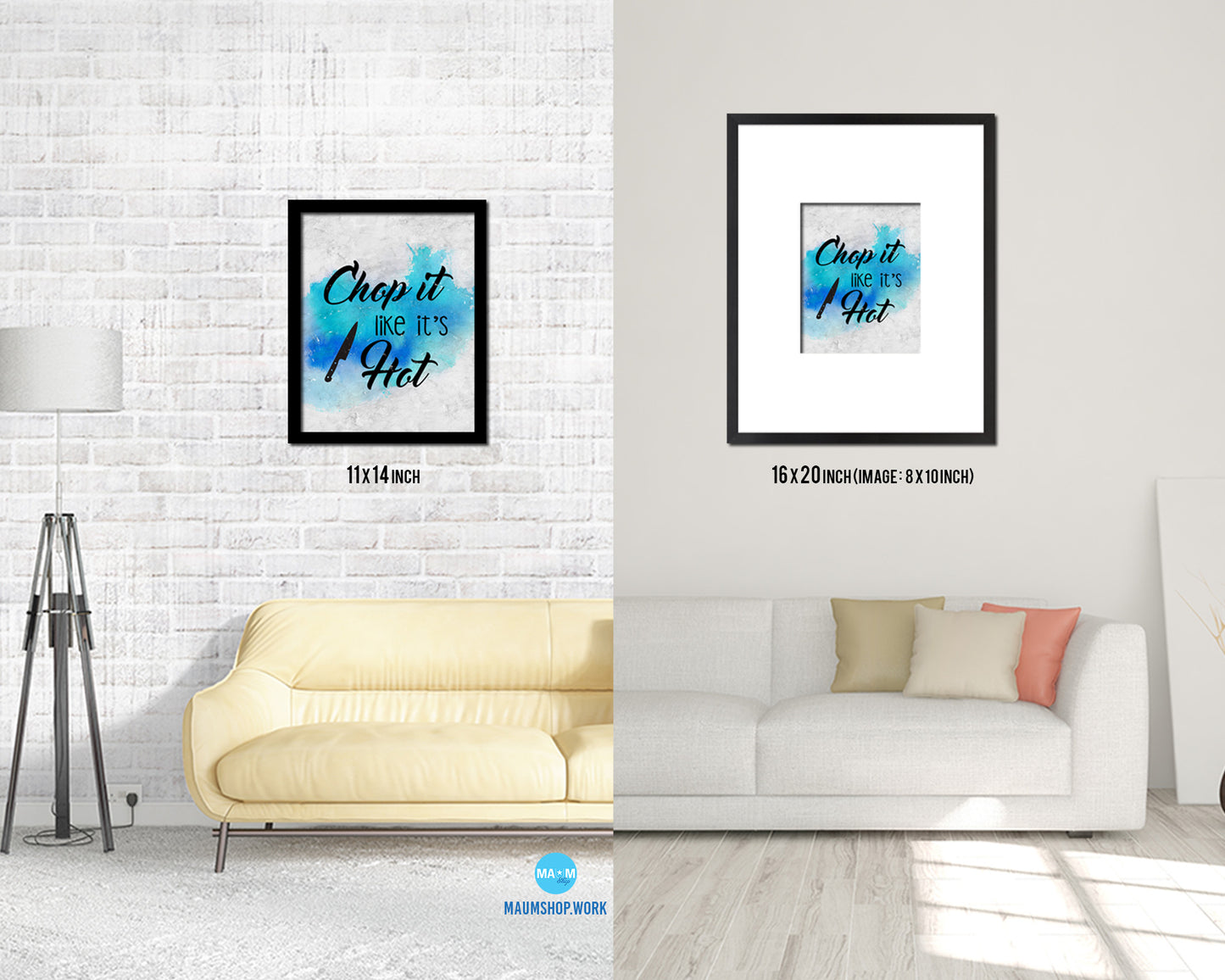 Chop it like it's hot Quote Framed Print Wall Art Decor Gifts