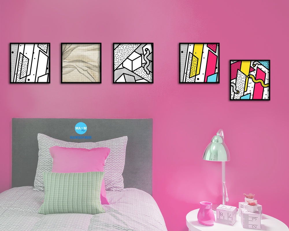 Abstract Artwork Wood Frame Gifts Modern Wall Decor Art Prints