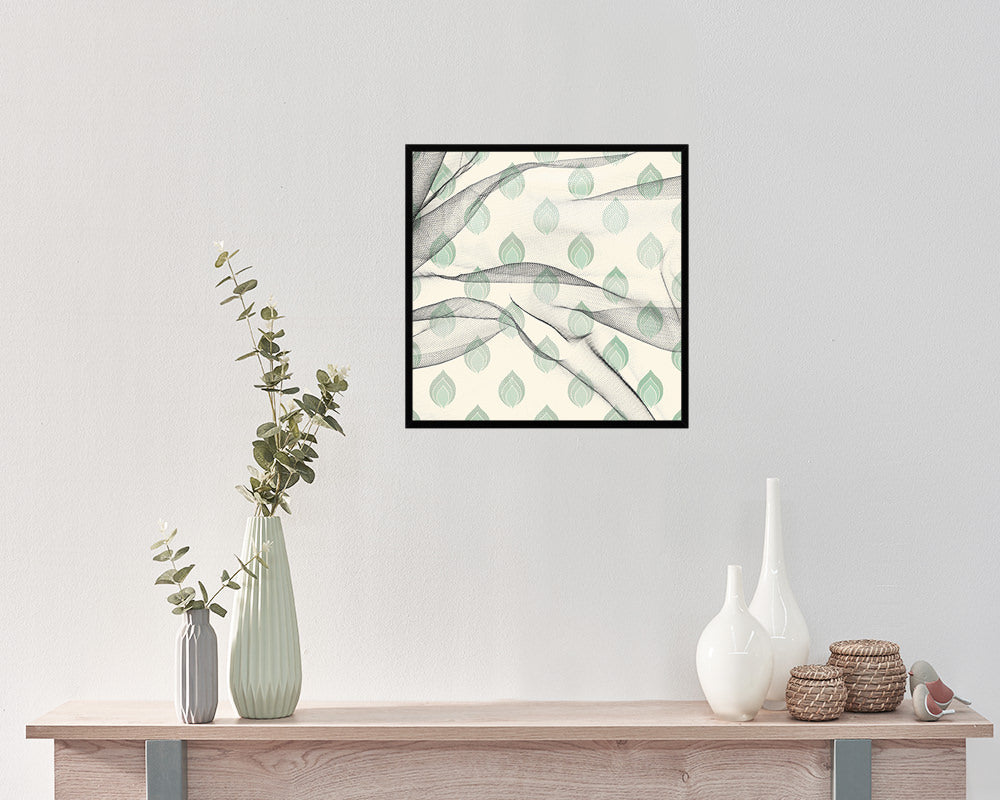 Abstract Green Artwork Wood Frame Gifts Modern Wall Decor Art Prints