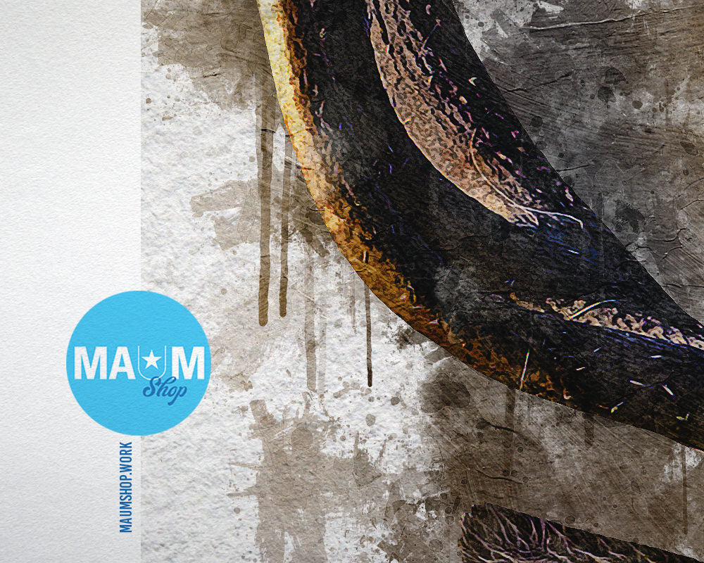 Horn Deer Animal Painting Print Framed Art Home Wall Decor Gifts