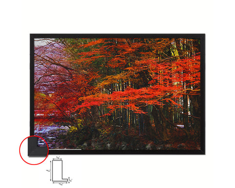 Japanese Scenery in Mountain Park Autumn Landscape Painting Print Art Frame Wall Decor Gifts