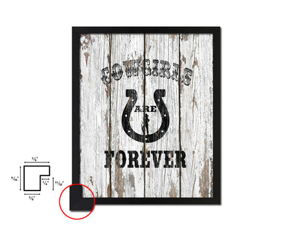 Cowgirls are forever Quote Framed Artwork Print Home Decor Wall Art Gifts