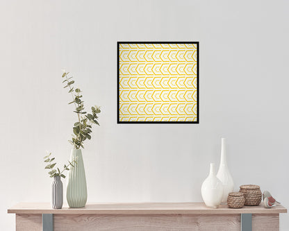 Abstract Yellow Artwork Wood Frame Gifts Modern Wall Decor Art Prints