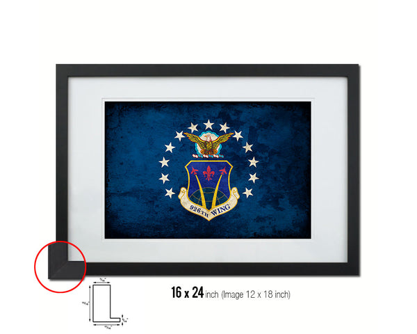 926th Wing Emblem Paper Texture Flag Framed Prints Home Decor Wall Art Gifts